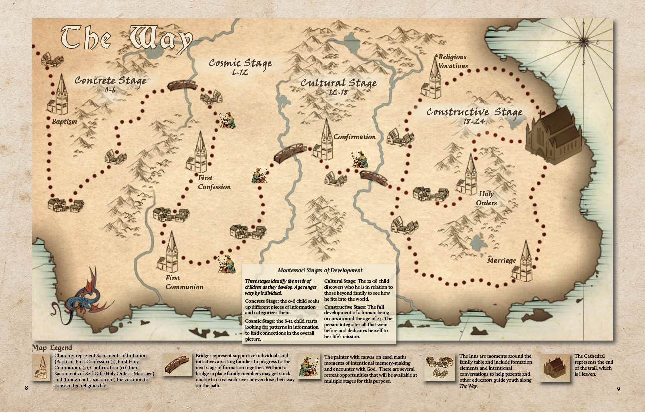 The Way Map with detail